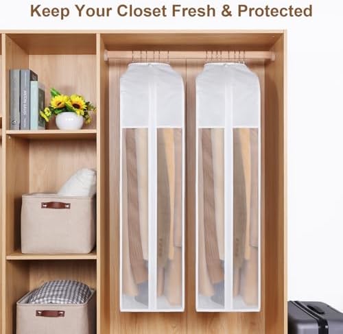 43 Inch Premium Cotton Garment Bag for Hanging Clothes and Storage - Image 4