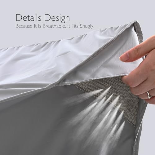 Patio Loveseat Cover Waterproof 420D Bench Cover, 90"x40"x33", Grey - Image 6