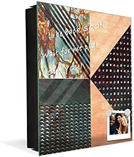 Concept Crystal 50 Keys Cabinet with Decorative Front Panel and Glass White Board KN06: Textures and Tiles 2 Series - Image 4