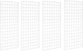 Gridwall Panels, Heavy Duty Grid Panel for Retail Display Wall, 2' Width x 4' Height, White, 4 Pack by 7RiversART