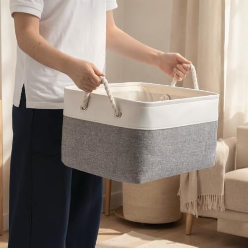 15.7x11.8x8.26 Inch Fabric Large Storage Bins with Handles 6 Pack - Image 5