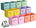 Sorbus Fabric Storage Cubes, 12 Pack (11 Inch, Light Pastels) by Sorbus