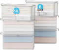6 Pack Clear Clothes Storage Bags for Closet 53L by HAIXINHOME