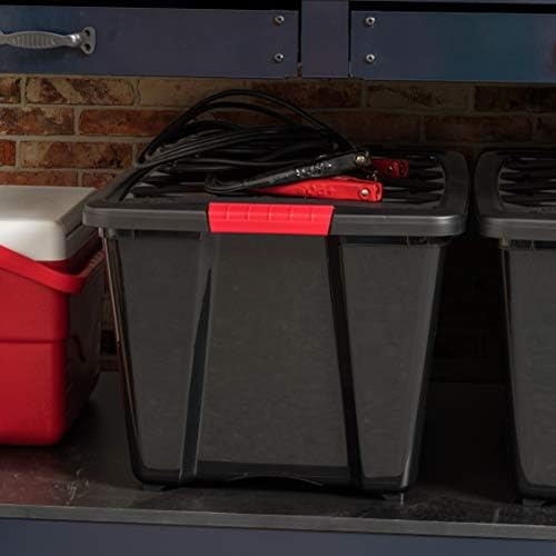 IRIS USA 4-Pack 54 Quart Storage Bins with Lids, Black - Image 4