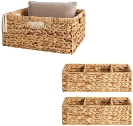 StorageWorks Water Hyacinth Wicker Baskets by StorageWorks