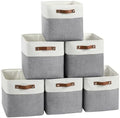FinishingBo 11 inch Cube Storage Bin 6 Pack, Cube Organizer Bins by SimplifySpaceSimplifyLife