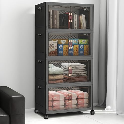 UAMFURI Stackable Storage Bins with Lids, 192QT Lockable Storage Cabinet by UAMFURIDirect