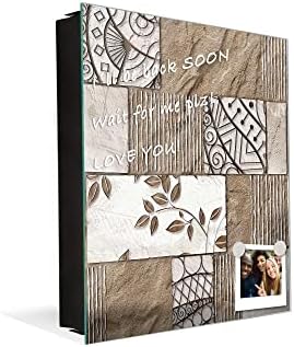 Concept Crystal 50 Keys Cabinet with Decorative Front Panel and Glass White Board KN06: Textures and Tiles 2 Series - Image 4