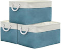 TheWarmHome Storage Baskets for Organizing - Extra Large 3 Pack 17x14x10 inch Storage Bins for Shelves Closet Nursery Bathroom Bedroom Baby Clothes Dog Toy Home Organization (White & Green) by TheWarmHome