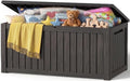 Outdoor Storage Box Waterproof, 360 Gal Gen 2 Resin Deck Box With Wheels by EFU
