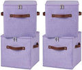 4PCS Storage Cubes with Lids Cotton Linen Fabric Bins Boxes by VinneGenzz