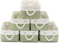 11.8x7.9x5.2 Inch Fabric Small Storage Bins with Handles 6 Pack by VQRTEXAStorageBasket