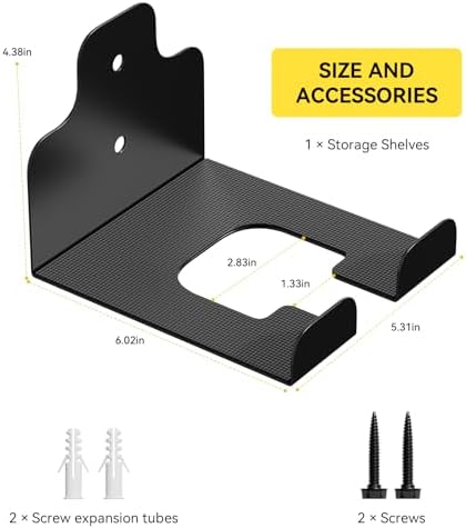 JNIHEEP Garage Organizer Trimmer Rack,Garden Power Tool Hanger,4 Pack,Black - Image 3