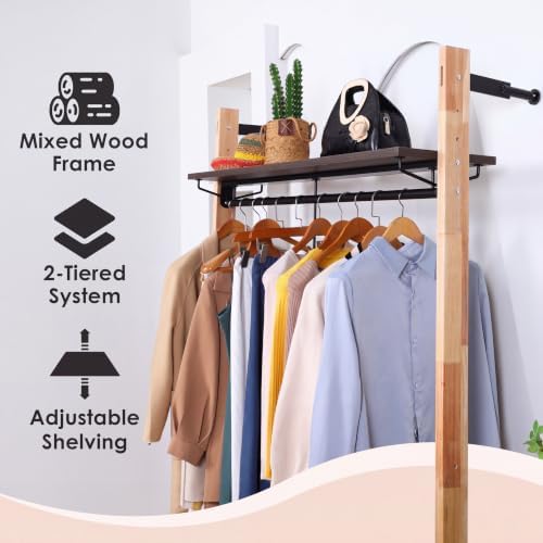 Wall Mounted Closet Organizer, Industrial Pipe Clothing Rack 83" x 50" - Image 5