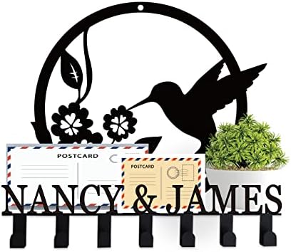 Mail and Key Holder for Wall, Hummingbird Holder Organizer with Hook, Key Hanger Decor for Kitchen, Entryway, Hallway, Office, Doorway Housewarming Gifts New Home by efcustomgifts