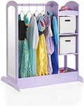 Guidecraft See and Store Dress-up Center – Lavender: Pretend Play Storage Closet with Mirror & Shelves, Armoire for Kids with Bottom Tray - Costume Storage Dresser by Unknown