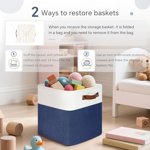 FinishingBo 11 inch Cube Storage Bin 6 Pack, Cube Organizer Bins - Image 6