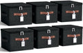 6 Pack Fabric Closet Storage Bins with Lids, 10×8×7 in, Black by Unknown