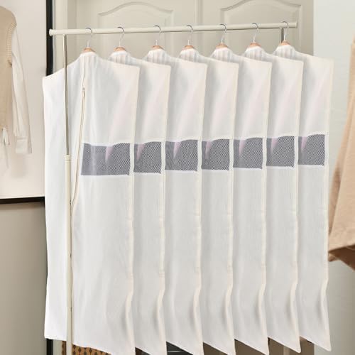 Aliceset 12 Pcs 40 Inches Cotton Garment Bags for Hanging Clothes - Image 5