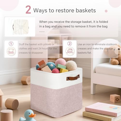 FinishingBo 11 inch Cube Storage Bin 6 Pack, Cube Organizer Bins - Image 6