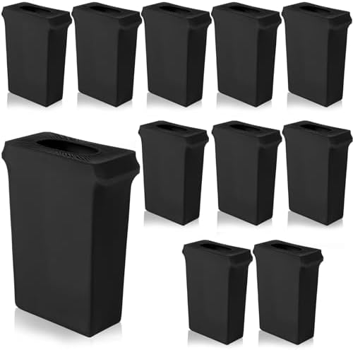Windyun 10 Pcs 23 Gallon Spandex Trash Can Cover for Events,Black by Windyun