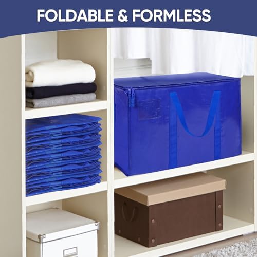 TICONN 8 Pack Extra Large Moving Bags with Zippers & Carrying Handles, Heavy-Duty Storage Tote Moving Boxes for Space Saving (8 PK, 30 Gallon) - Image 7
