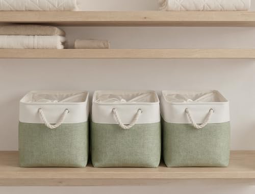 16x12x12 In Foldable Fabric Large Storage Bins with Handle 3 Pack - Image 3