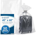 40x60 Open End Extra Large Storage Bags (50 Count) - 50 Black Ties Included by SpartanIndustrial