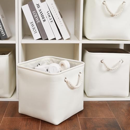 11 Inch 6 Pack Cube Storage Bins with Handles - Image 4