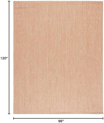 SAFAVIEH Washable Rug Outdoor Courtyard Collection - 8' x 10', Natural & Cream, Non-Shedding & Easy Cleaning, Ideal for Patio, Backyard, Mudroom, DIning Space (CY8521-03012) - Image 2