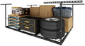 FLEXIMOUNTS 4x6 Overhead Garage Ceiling Storage Rack Organization, Black by FLEXIMOUNTS