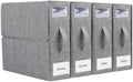 4 Pack Foldable Sheet Organizers for Linen Closet - Twin/Full Size Duvet Cover Set, Grey by Cosybreeze