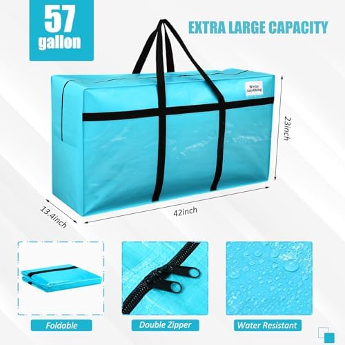 Windyun 4 Pack 57 Gallon Extra Large Moving Bags XXL Heavy Duty Storage Bag - Image 3