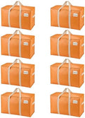 VENO 8 Pack Heavy Duty Moving Bags, Extra Large Storage Bags with Reinforced Handles & Strong Zippers, Foldable & Reusable Moving Box Alternative for Clothes & Dorm Storage by Veno