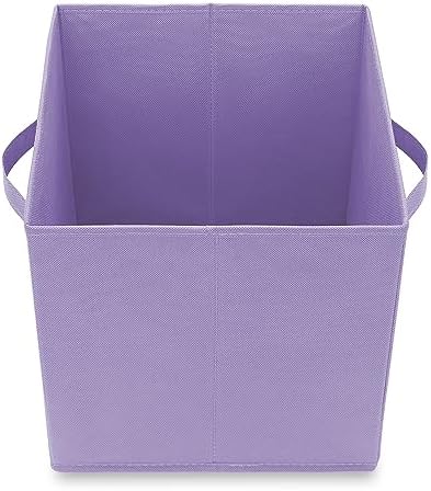 Casafield Set of 12 Collapsible Fabric Cube Storage Bins, Lavender - 11" Foldable Cloth Baskets for Shelves, Cubby Organizers & More - Image 4