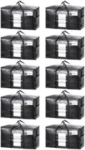 TAILI 10 Pack Black Extra Large Moving Bags,Storage Bag with Visible Window by TAILI