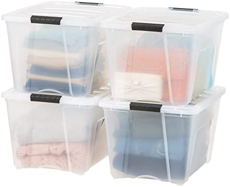 IRIS USA 3-Drawer Rolling Storage Cart, Black/Clear by IRISUSA