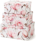 Soul & Lane - Peonies Paradise Decorative Storage Boxes with Lids, Set of 3 by SoulLane