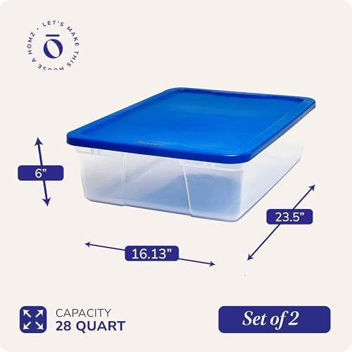 HOMZ Snaplock, Small Clear Plastic Storage Organizer Bins with Lids, 2 Pack - Image 4