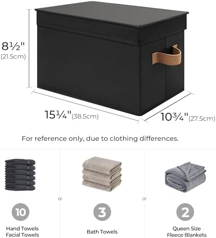 StorageWorks Fabric Storage Bins with Lids, Closet Storage Bins - Image 2