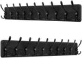 SKOLOO Rustic Large Wall Mounted Coat Rack-38.6" Long Coat Rack for Wall, Pine Solid Wood Coat Rack Hook, Farmhouse Coat Hanger Wall Mount for Hanging Jacket Coat Hat, Pack of 2 by SKOLOO