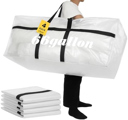 4 Pcs 66 Gallon Extra Large Moving Bags Heavy Duty Storage Bag - Image 2