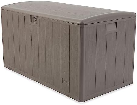 Plastic Development Group Outdoor Deck Box, Soft Close, Driftwood, 130 Gal by PlasticDevelopmentGroup