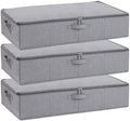 Under Bed Storage Container,Grey,23.6x11.8x5.9 Inch,3 Pack by YheenLf