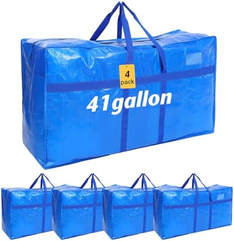 Windyun 4 Pack 41 Gallon Extra Large Moving Bags XXL Heavy Duty Storage Bag by Windyun