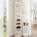 Hzuaneri 10 Tiers Vertical Shoe Rack, Tall Shoe Shelf with 2 Hooks by Hzuaneri