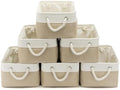 13.8x9.8x6.7 Inch Fabric Small Storage Bins with Handles 6 Pack by VQRTEXAStorageBasket