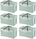 VENO 6 Pack Extra Large Heavy Duty Moving Bags with Wide Opening & Reinforced Handles, Reusable Storage Tote Bags with Strong Zippers for Clothes, College Dorm Essentials & Moving Supplies by Veno