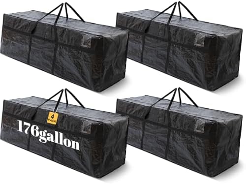 4 Pcs 176 Gallon Extra Large Moving Bags Heavy Duty Storage Bag by Clysee