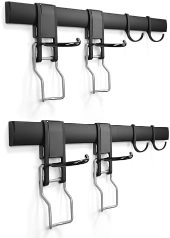 Wall Bike rack, Fits Max 3 Inch for Mountain Bike eBike, 110 lbs Weight Capacity, with Extra Helmet Hook, Modular Hook Track Design Heavy duty Wall mount Bicycle Hanger for Garage Storage - Image 3